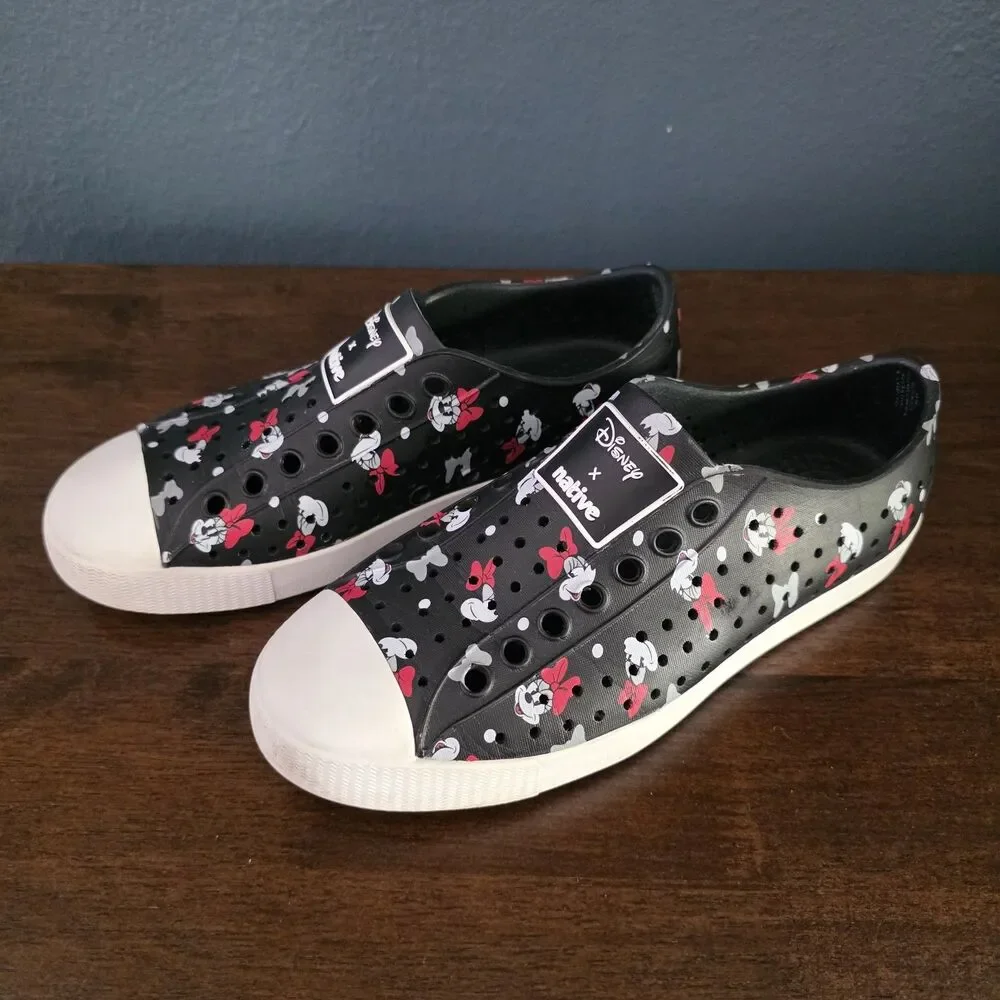 Disney Parks Minnie Mouse X Native ADULT M5 W7 Black / Red Waterproof shoes